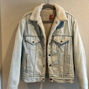 Levi's Light Blue Sherpa-Lined Denim Jacket